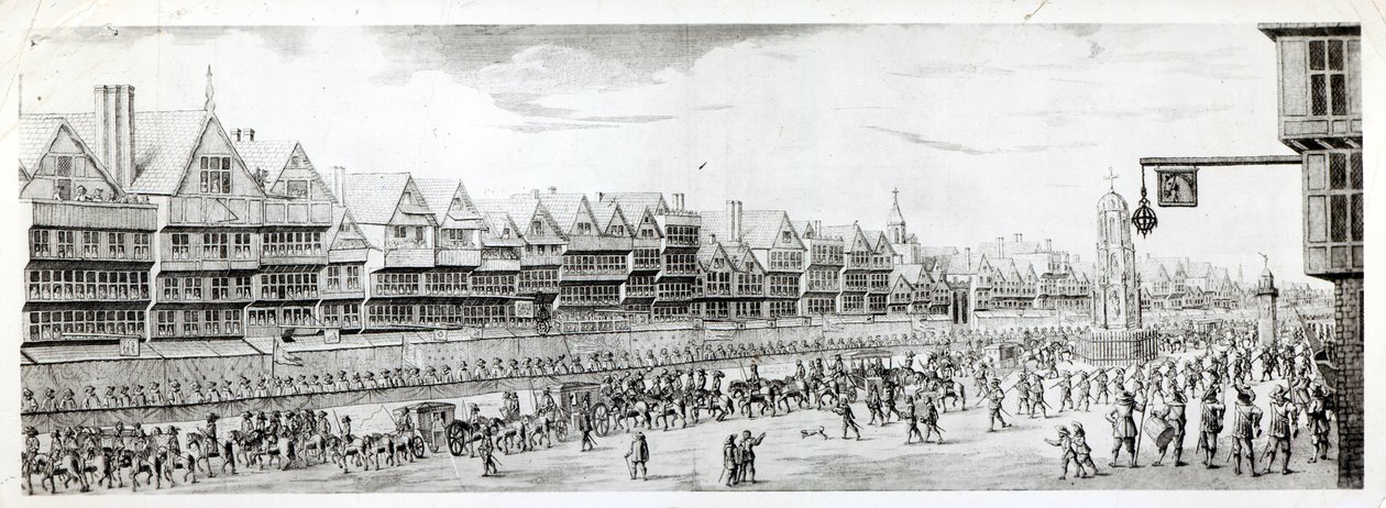 The Procession of Marie de Medici along Cheapside, 1638, published by William Herbert and Robert Wilkinson, 1809 by English School