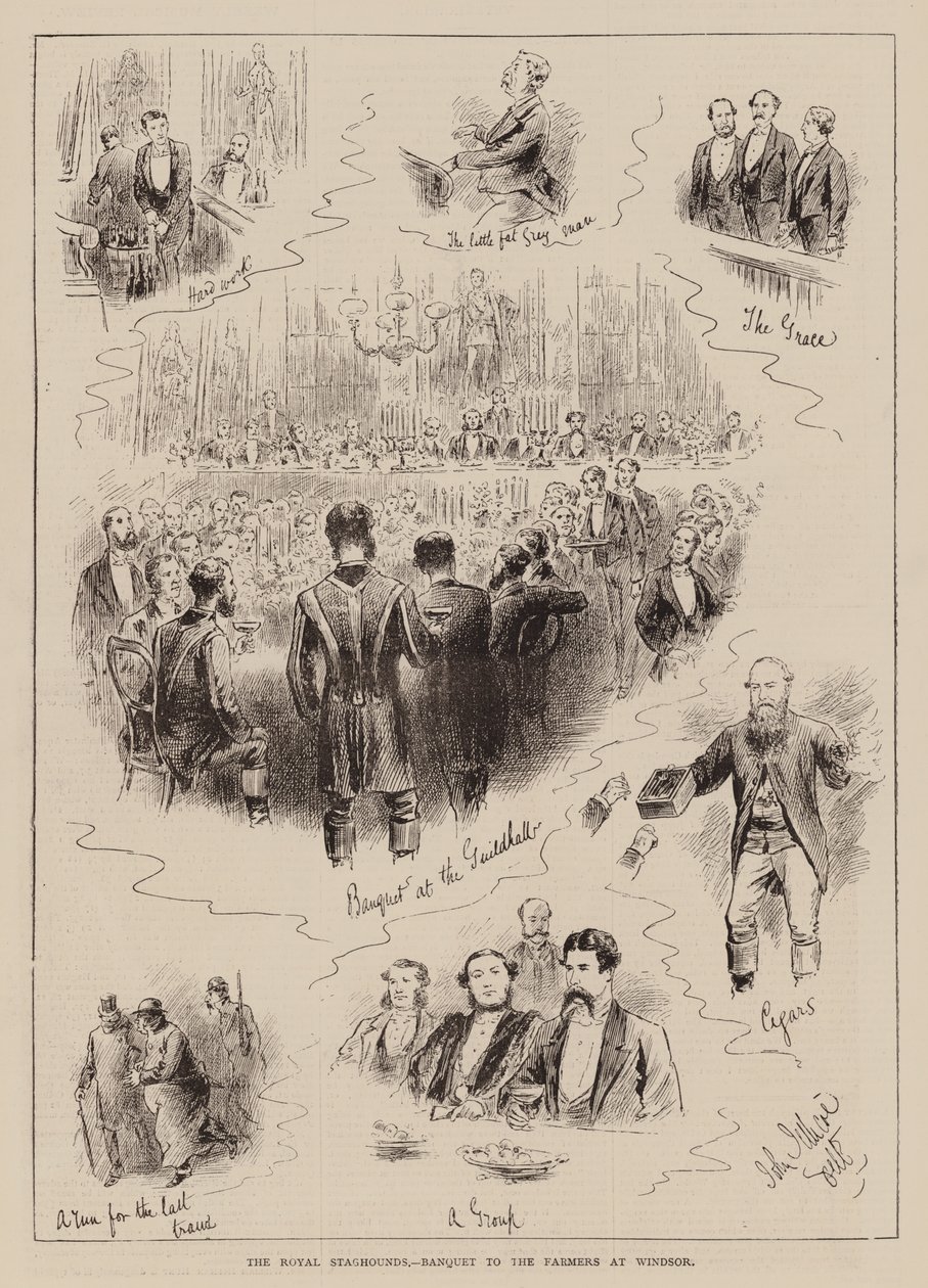 The Royal Staghounds, Banquet to the Farmers at Windsor by English School