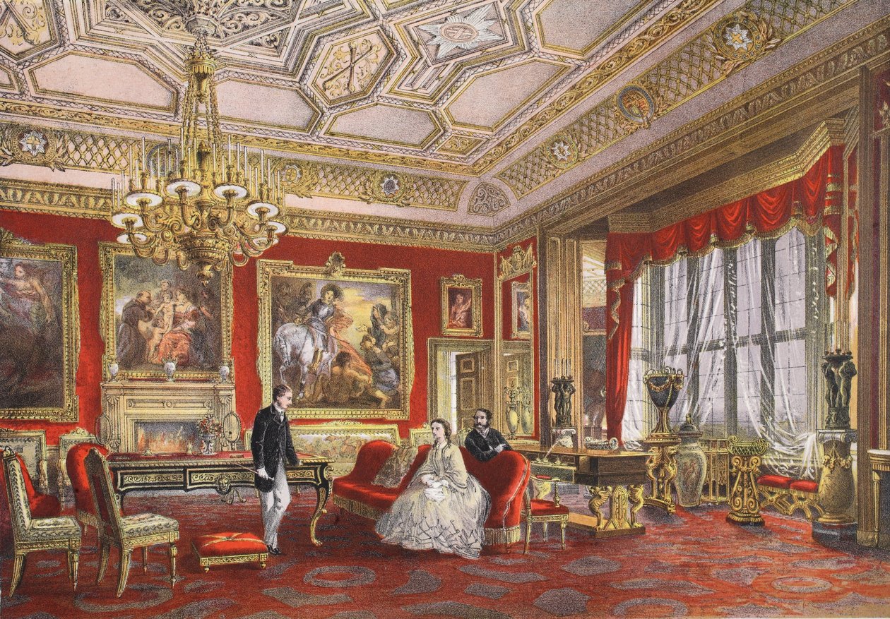 The Rubens Room, Windsor Castle, from A Memorial of the Marriage of Edward VII and Alexandra of Denmark by English School