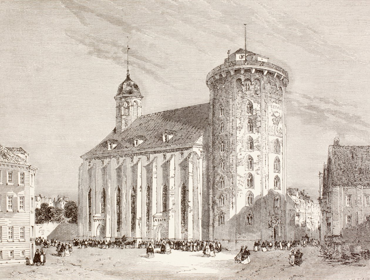 The Rundetarn or Round Tower in Copenhagen, Denmark in the Nineteenth Century by English School