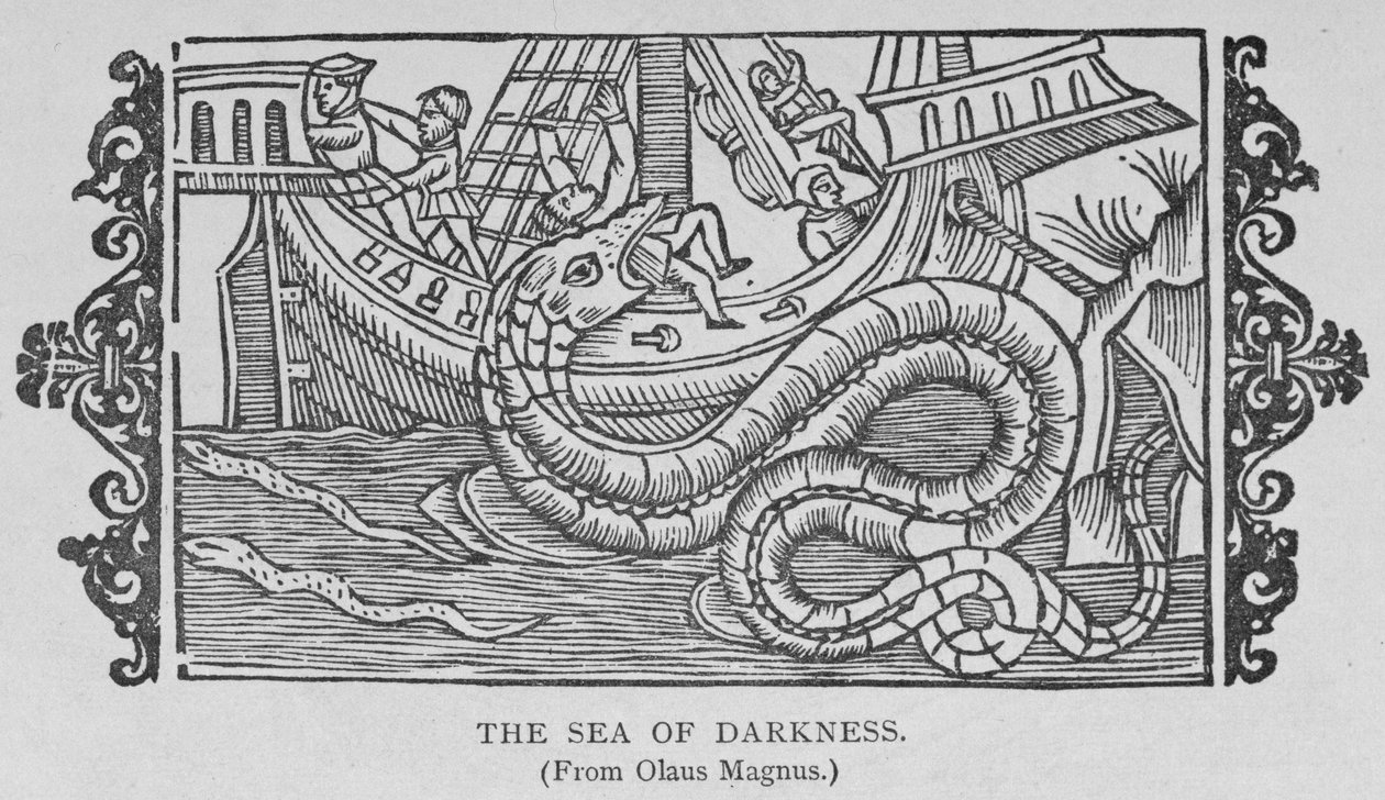 The Sea of Darkness, from a book by Olaus Magnus (1490-1557), from 