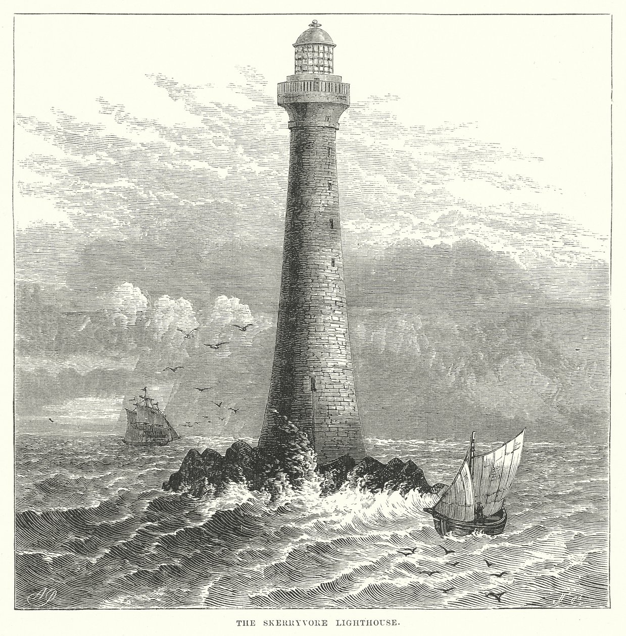 The Skerryvore Lighthouse by English School