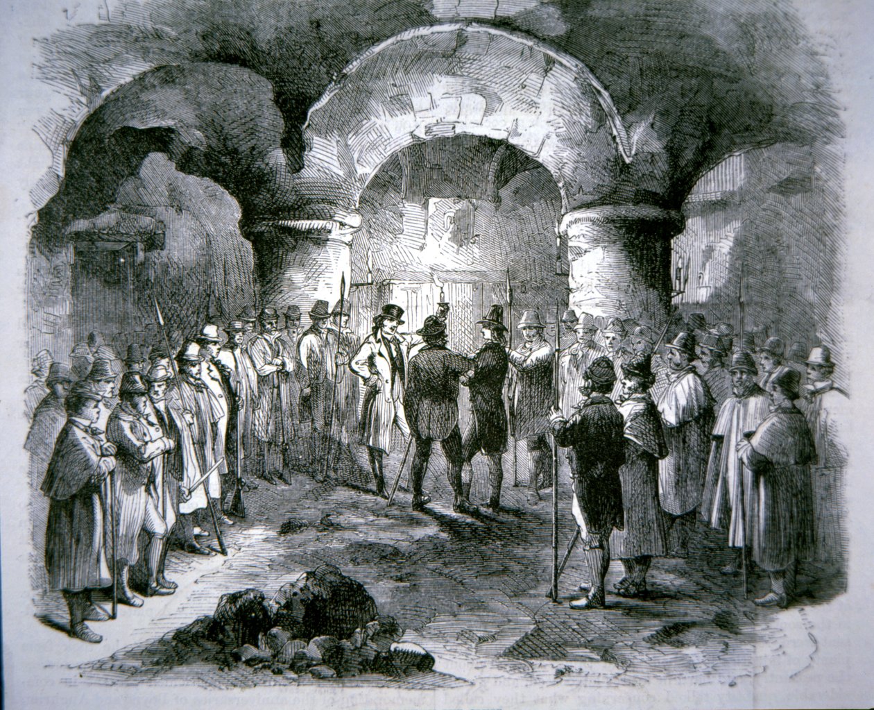 The Society of United Irishmen take the oath against English rule by English School