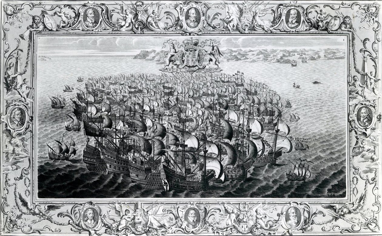 The Spanish Armada, published by John Pine by English School