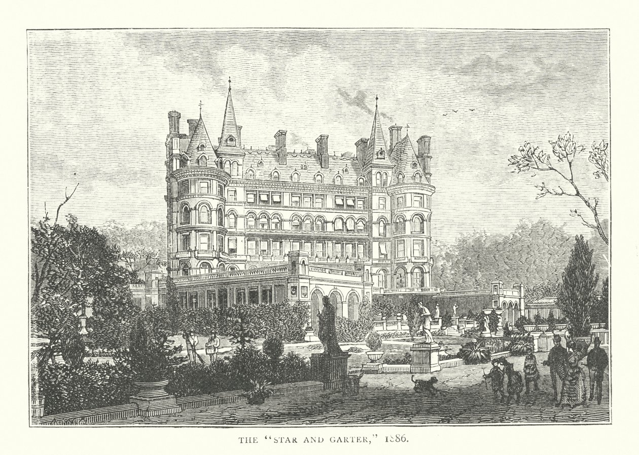 The "Star and Garter," 1886 by English School