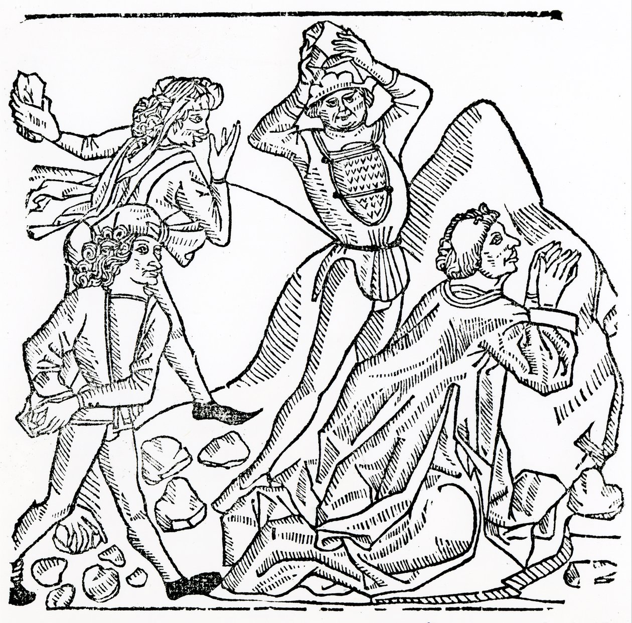 The Stoning of St. Stephen by English School