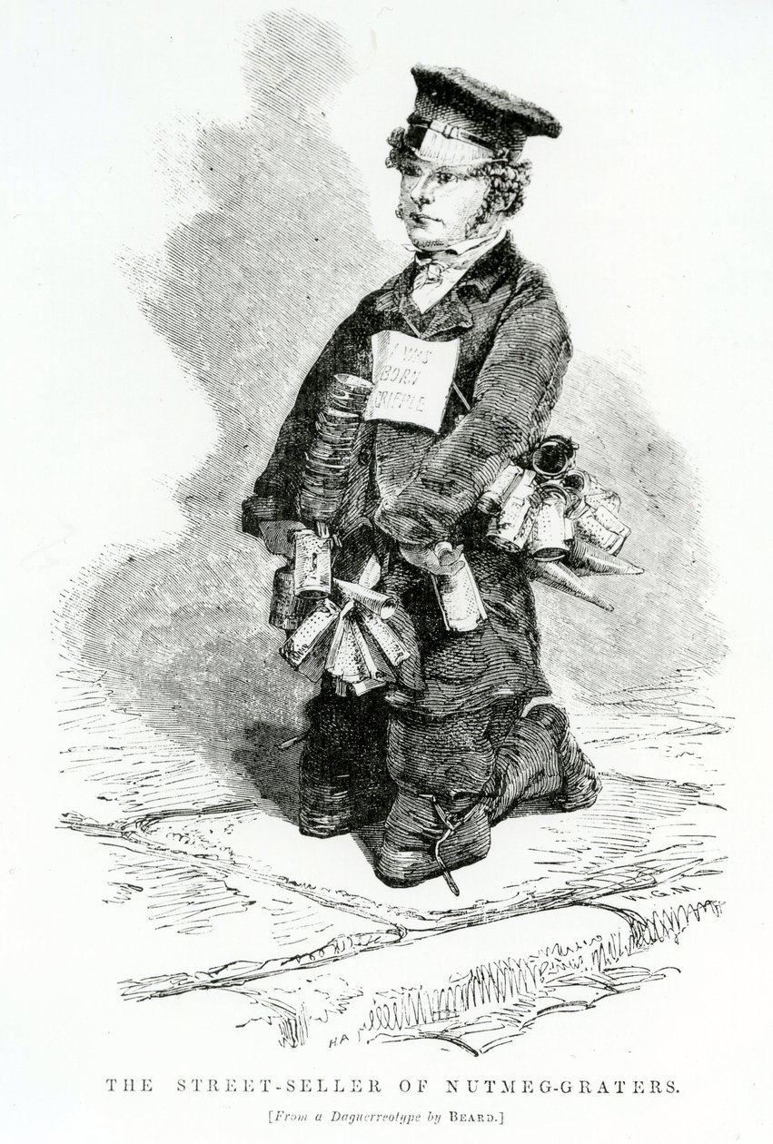 The Street Seller of Nutmeg-Graters, c.1840 by English School