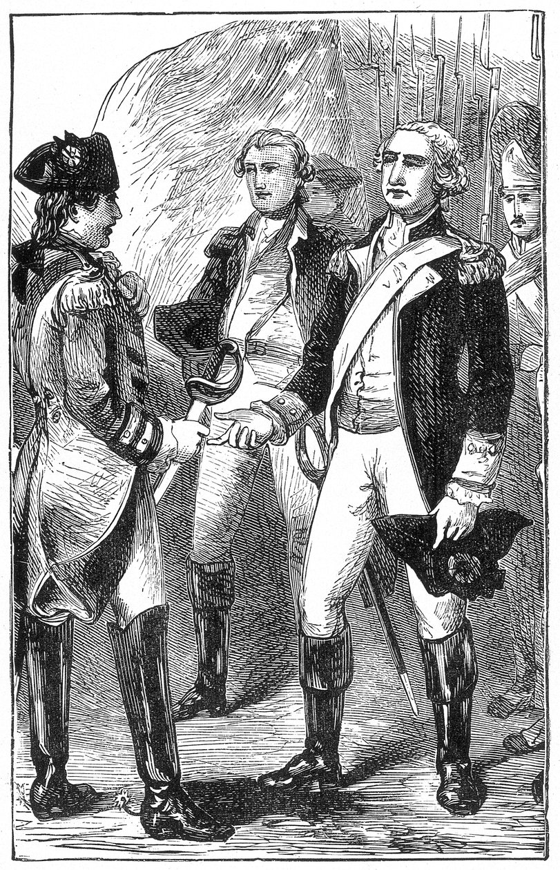 The Surrender of Cornwallis, from The History of France, by Emile de Bonnechose by English School