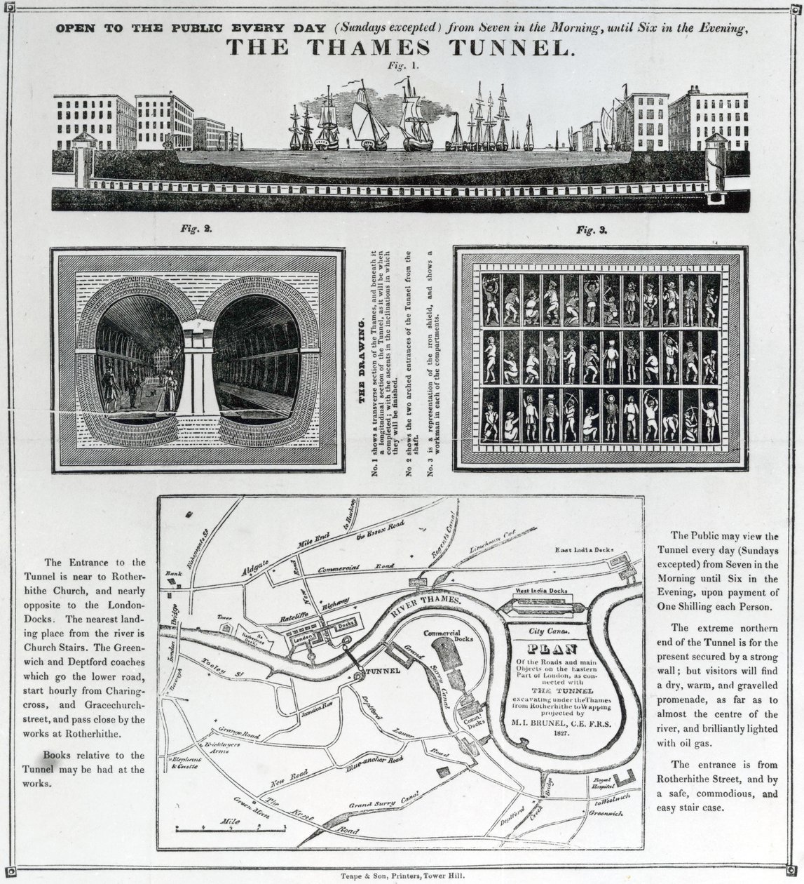 The Thames Tunnel by English School