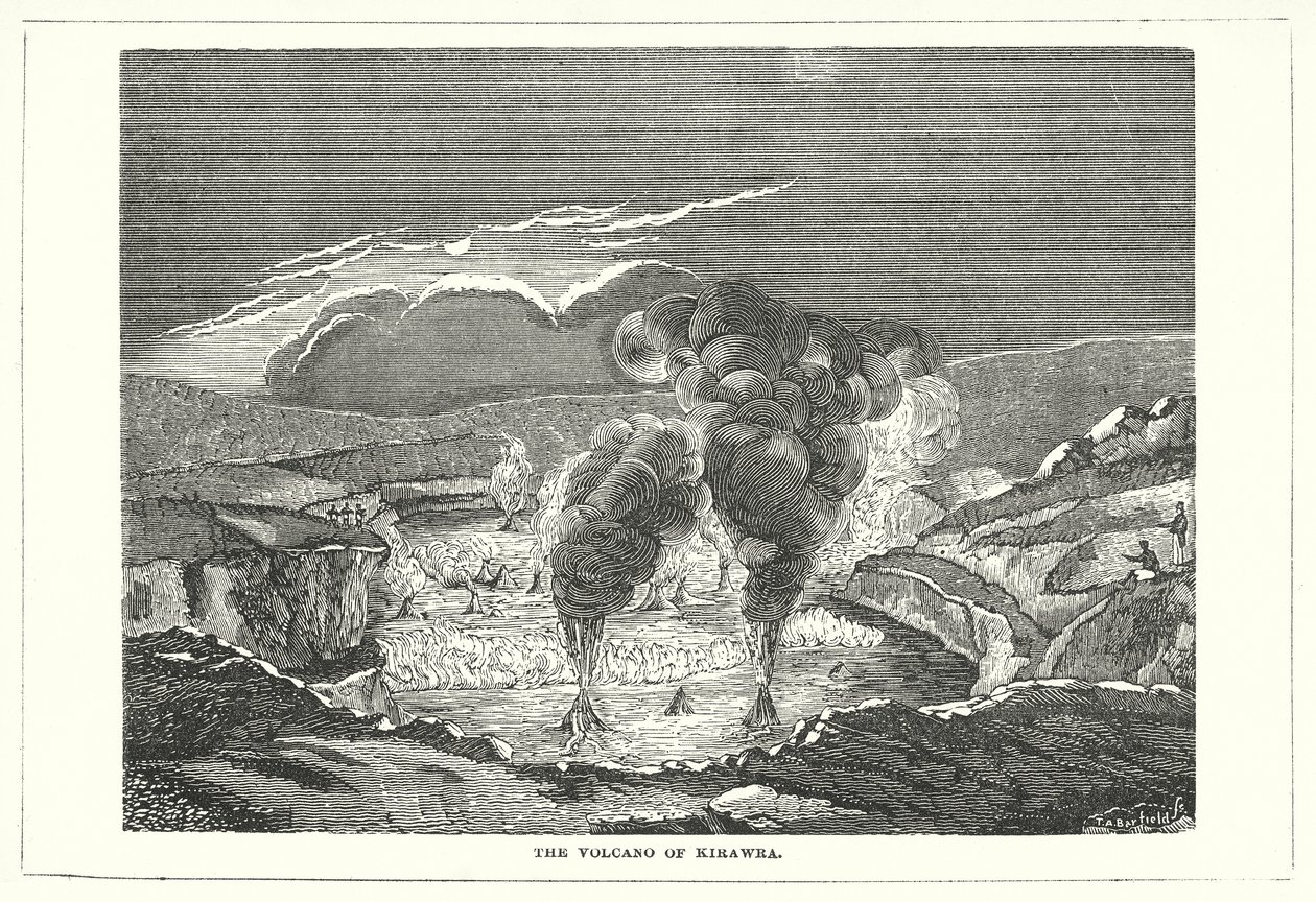 The Volcano of Kirawra by English School