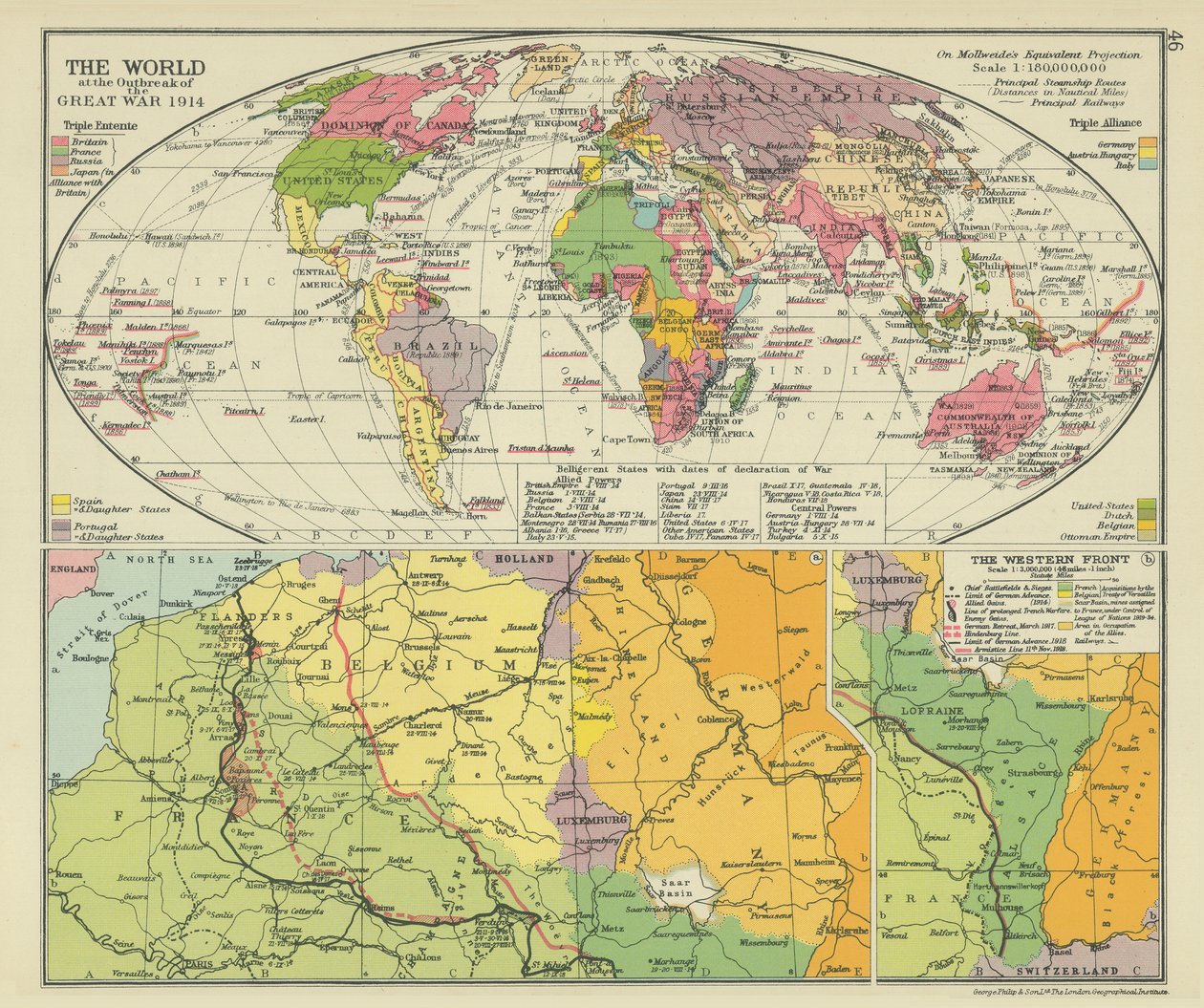 The World at the Outbreak of the Great War 1914 by English School