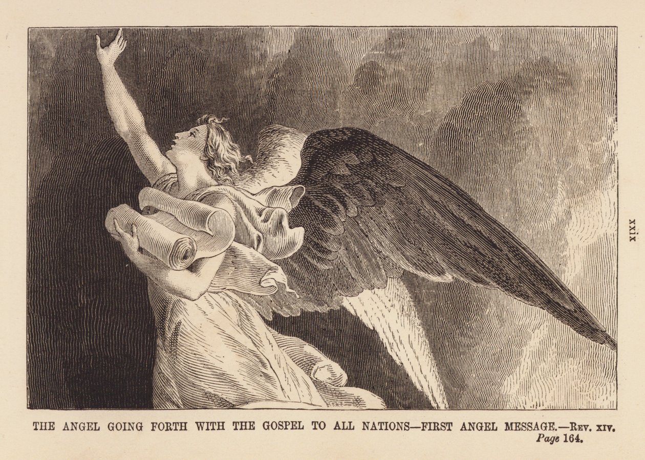The angel going forth with the gospel, first angel message by English School