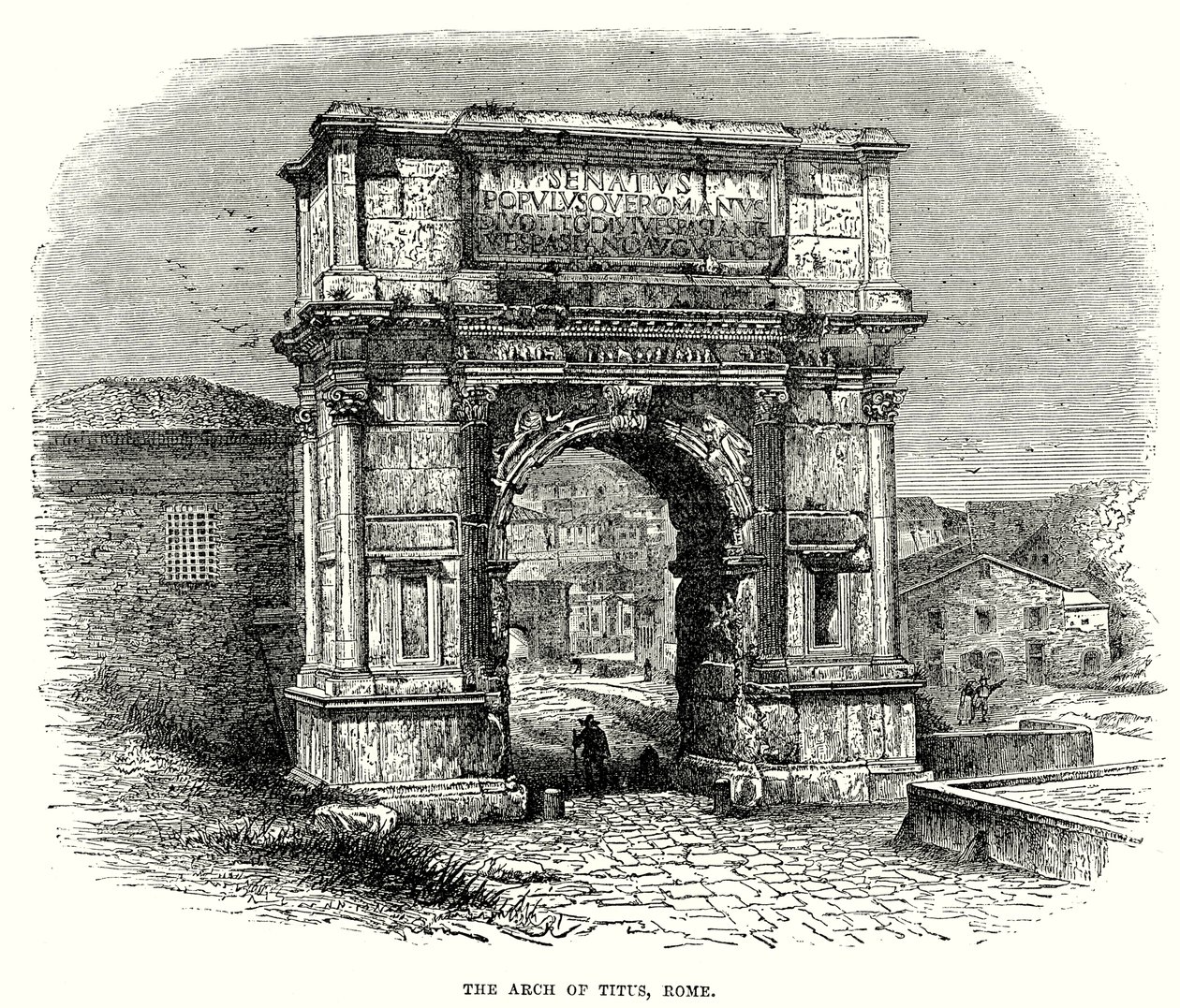 The Arch of Titus, Rome by English School