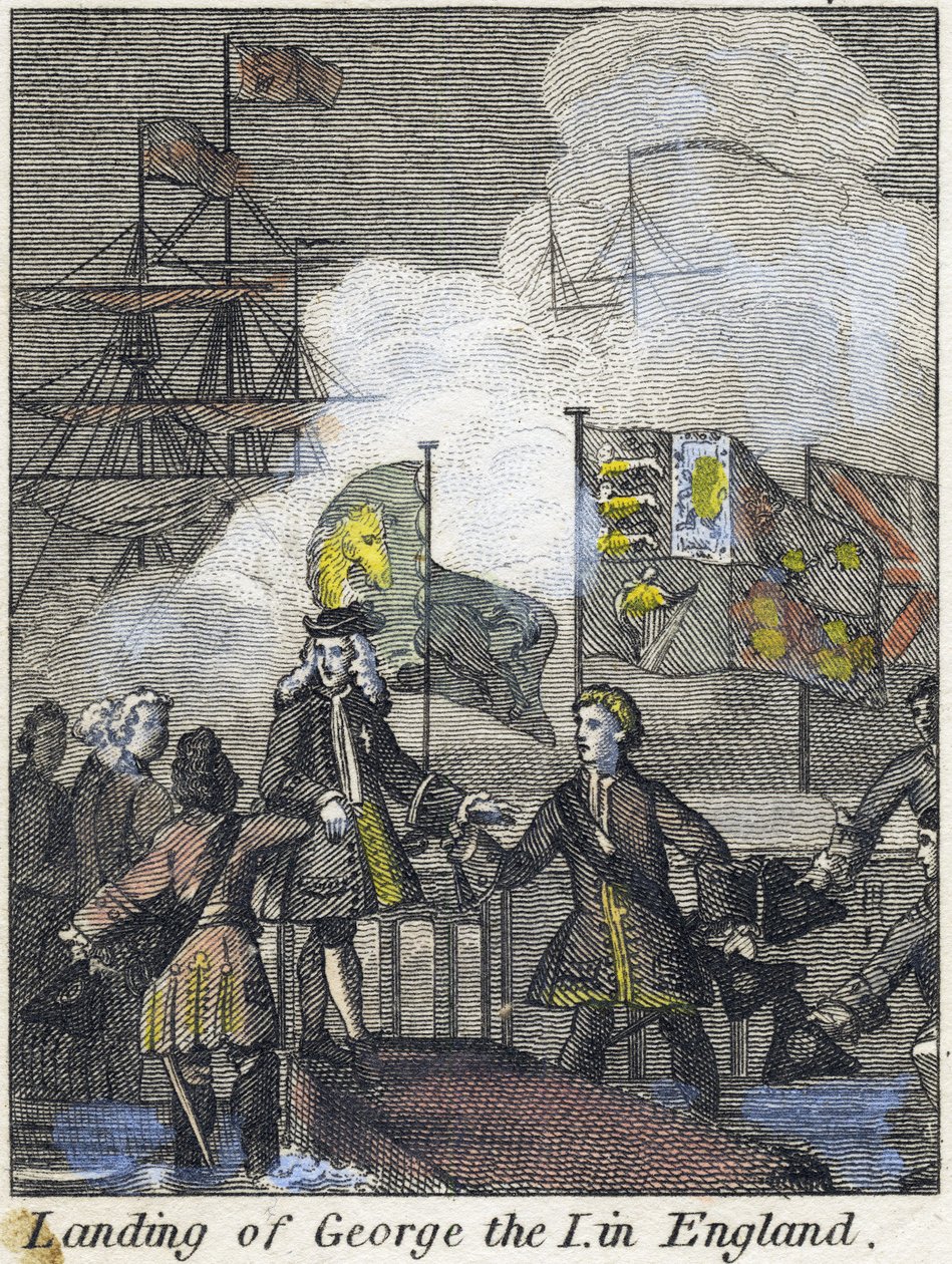 The Arrival of King George the 1st in England by English School