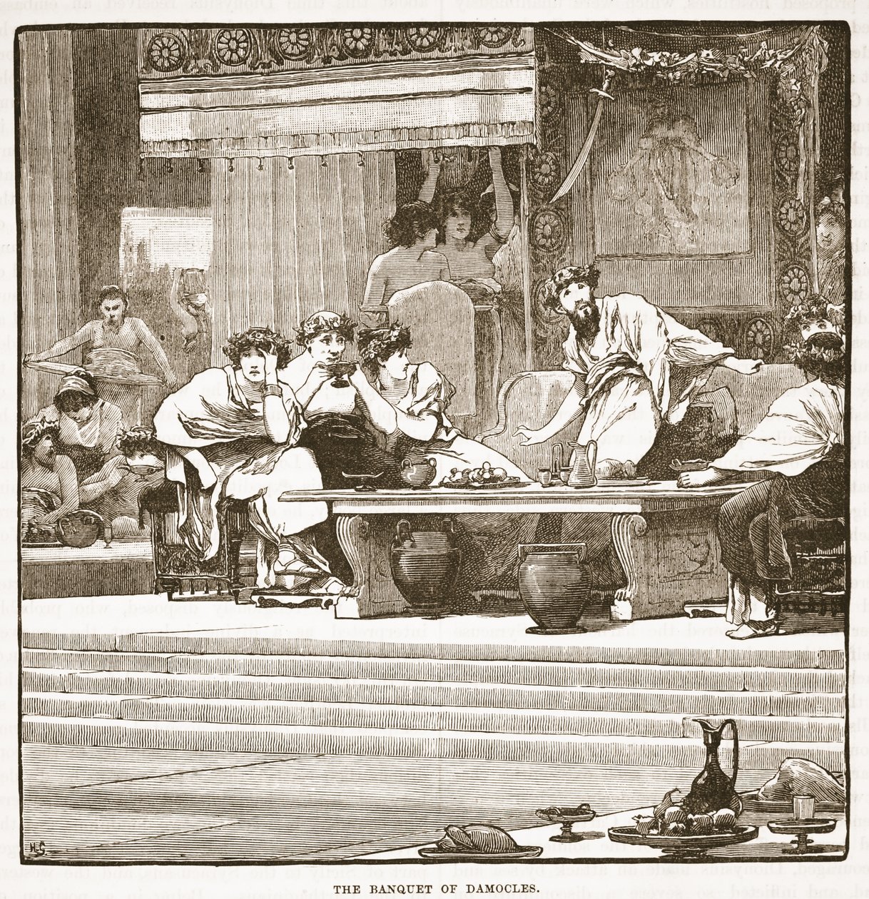The Banquet of Damocles by English School