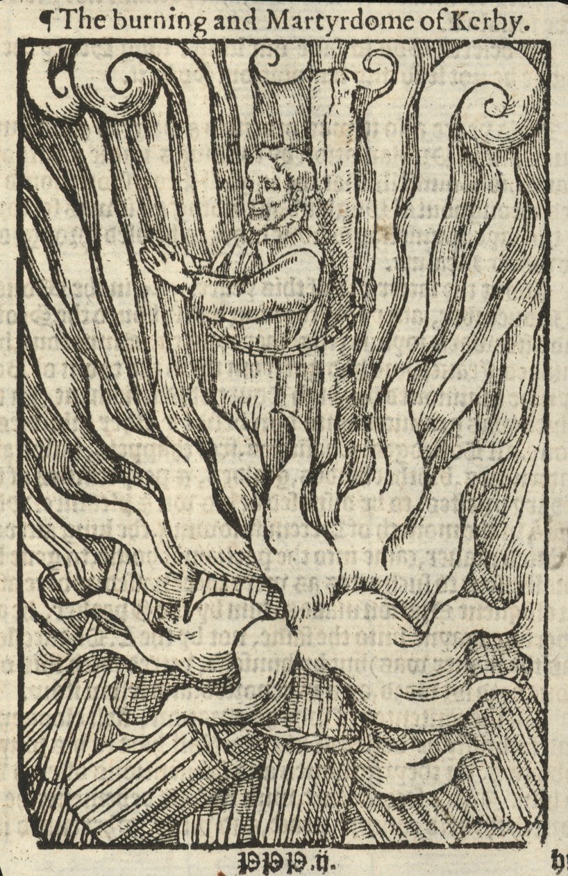 The Burning and Martyrdom of Kerby by English School