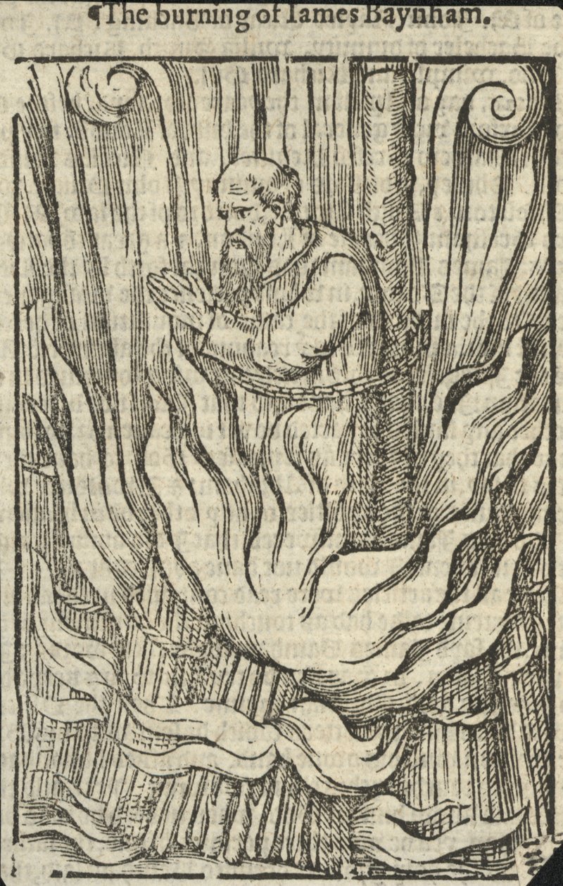 The Burning of James Baynham by English School