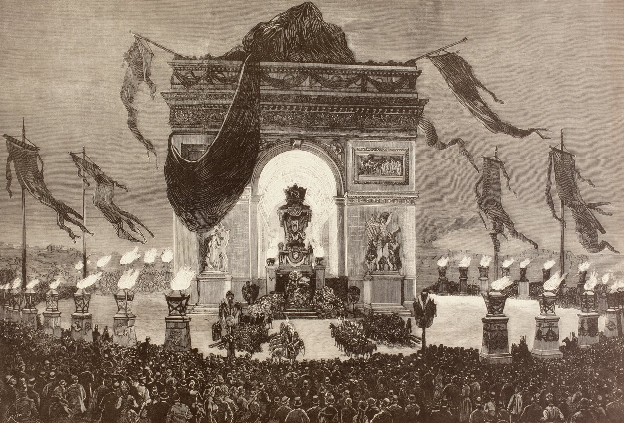 The Coffin of French Writer Victor Hugo by English School