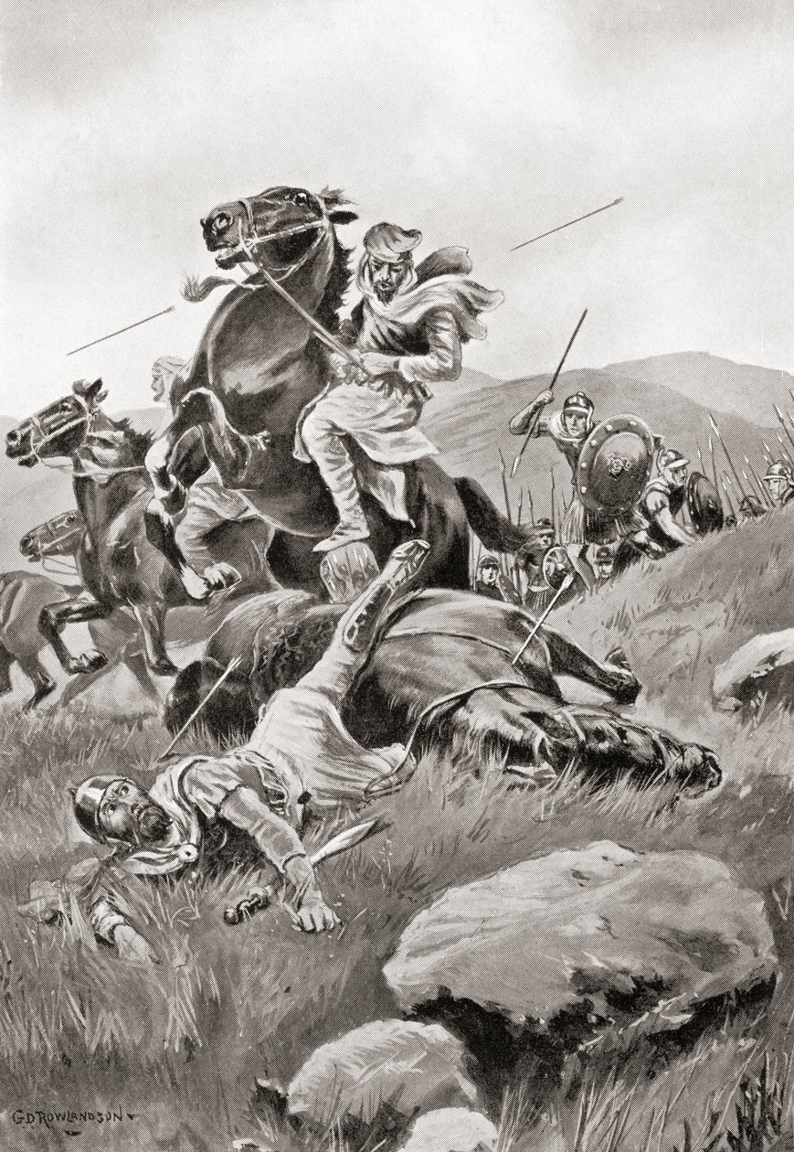 The Death of Masistius Whilst Leading a Cavalry Attack Against the Greek Forces, from Hutchinson