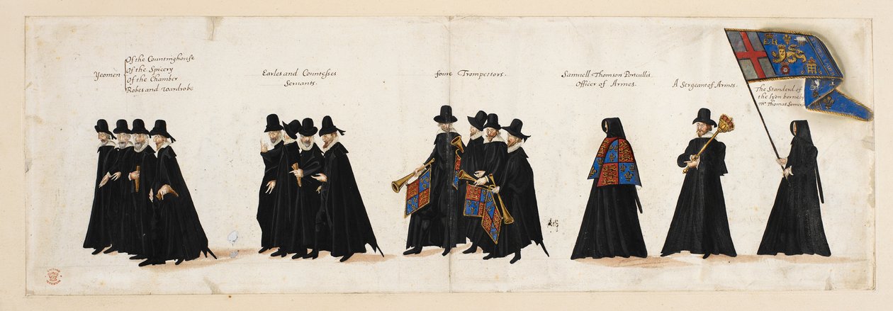 The funeral procession of Queen Elizabeth I to Westminster Abbey, 28th April 1603 by English School
