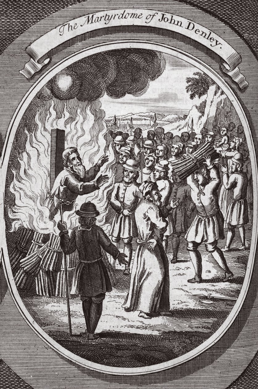 The martyrdom of John Denley, illustration from 
