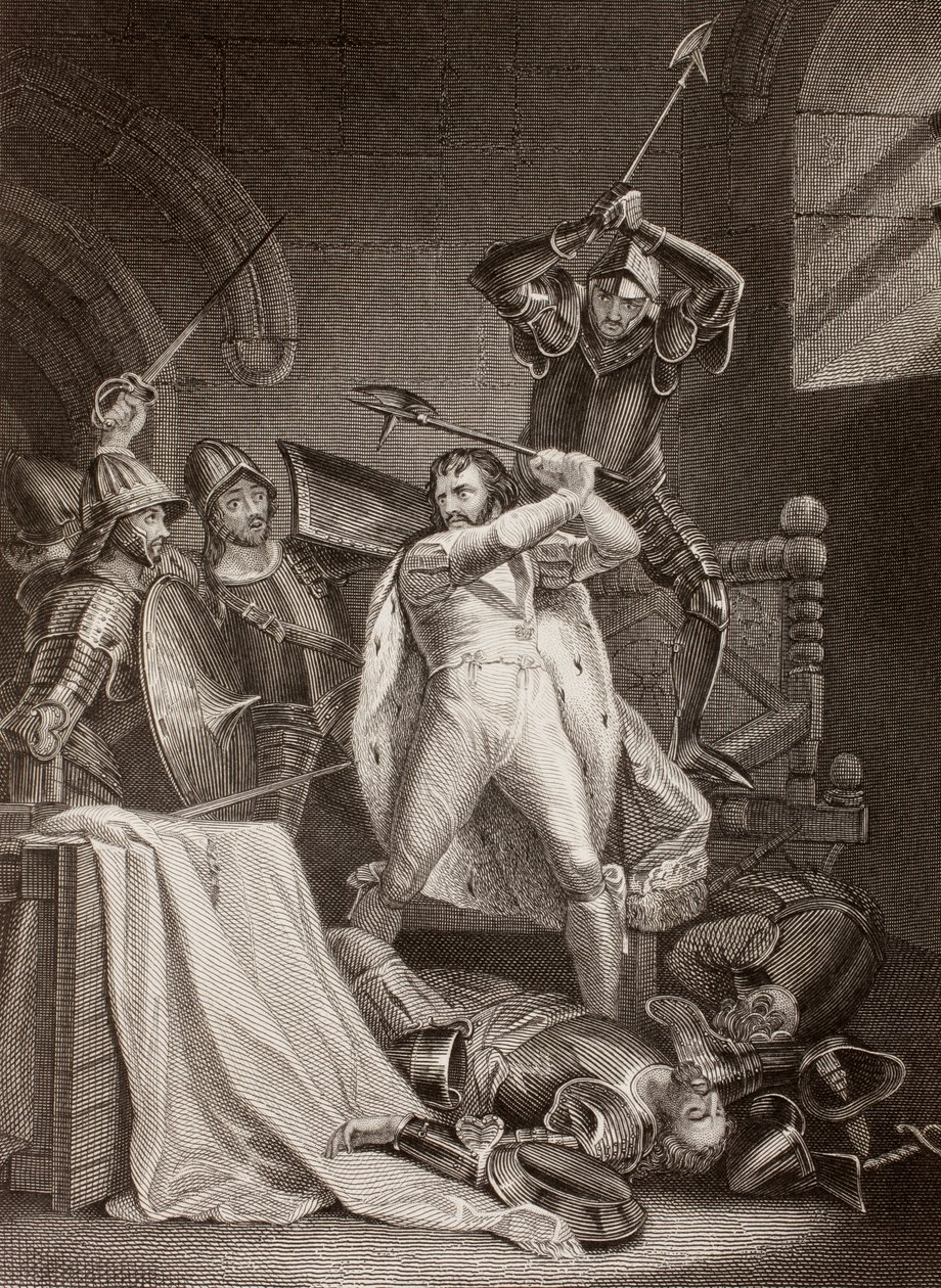 The Murder of Richard II of England in Pontefract Castle in 1400 by English School
