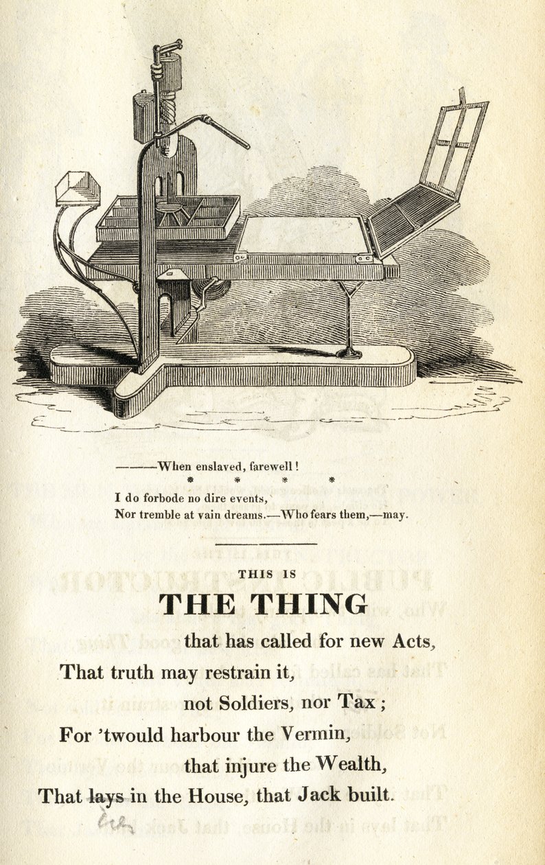 This is the Thing, illustration from The Political House that Jack Built by William Hone, published 1819 by English School