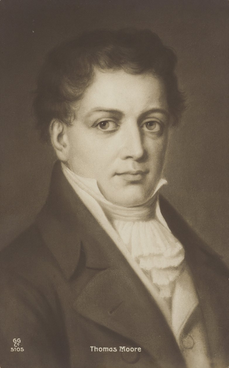 Thomas Moore (1779-1852), Irish Poet, Singer and Entertainer by English School