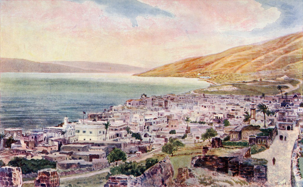 Tiberius and the Sea of Galilee, Israel, c.1910 by English School