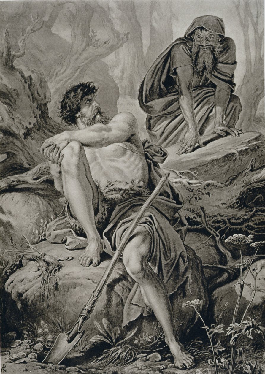 Timon and Apemantus, from Timon of Athens by William Shakespeare by English School