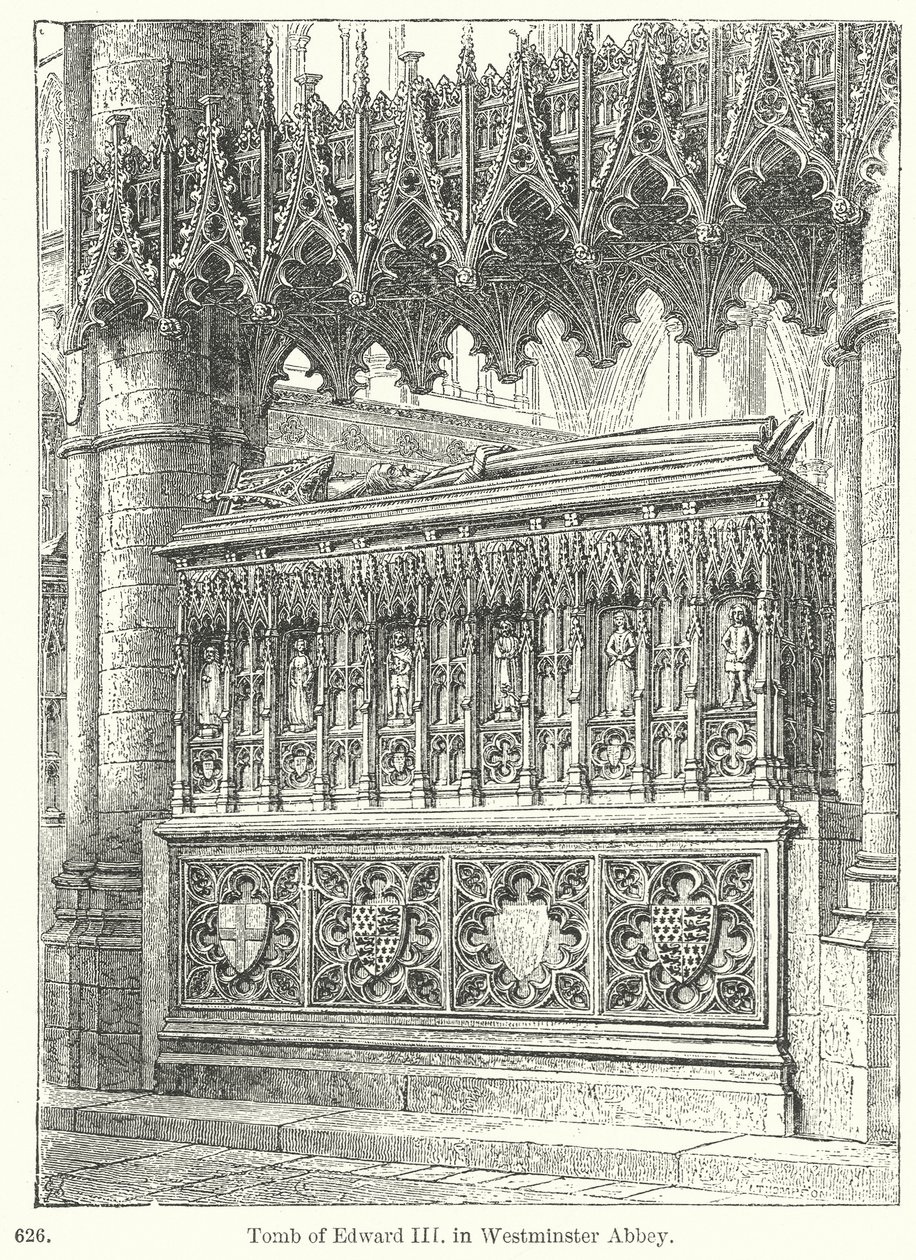 Tomb of Edward III in Westminster Abbey by English School