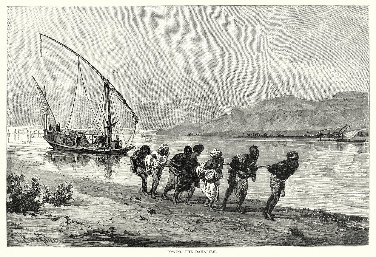 Towing the Dahabieh by English School