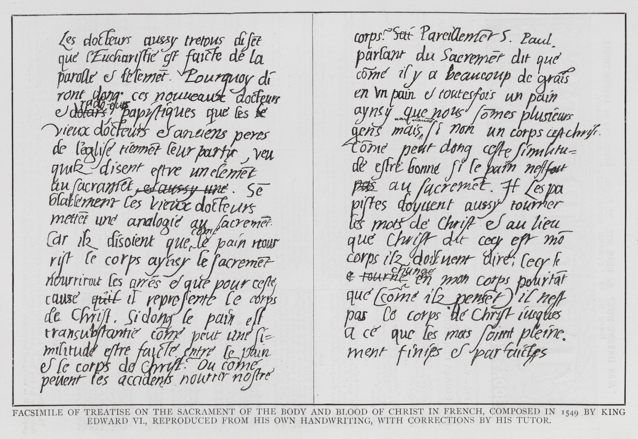 Treatise on the Sacrament of the Body and Blood of Christ by Edward VI by English School