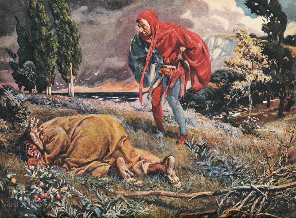 Trinculo Finds Caliban by English School