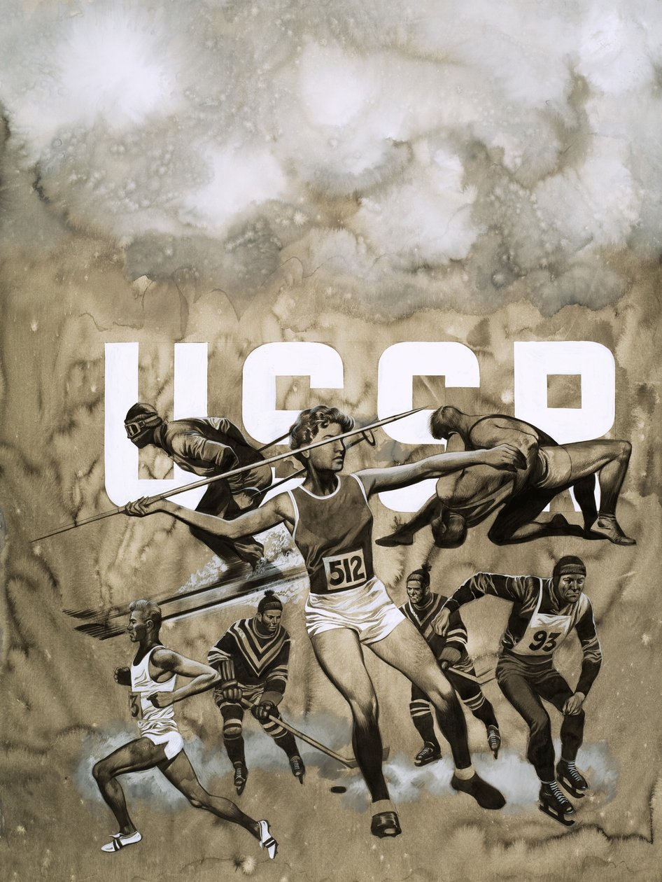 Unidentified Russian Athletes by English School