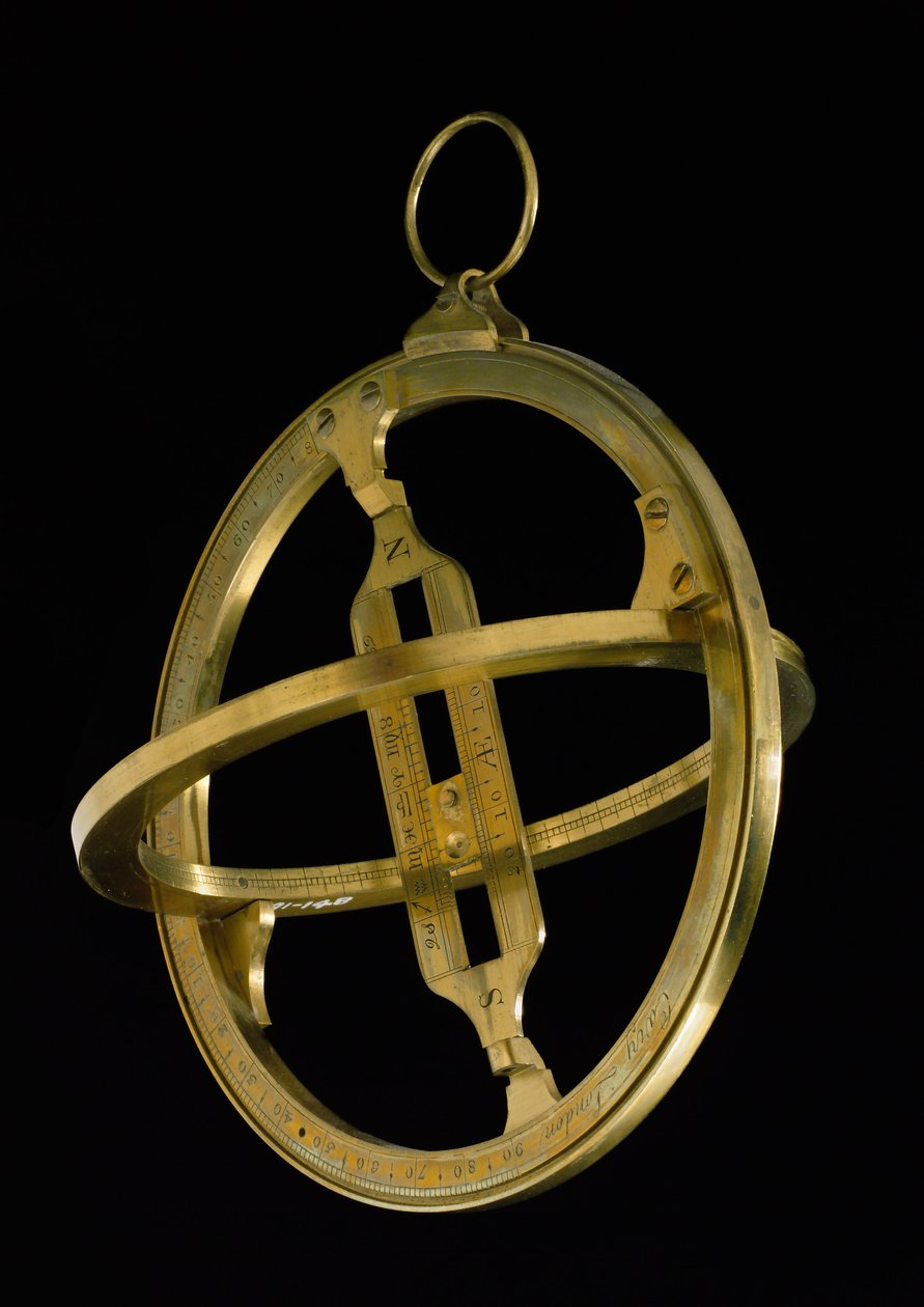 Universal equinoctial ring sundial, c.1800 by English School