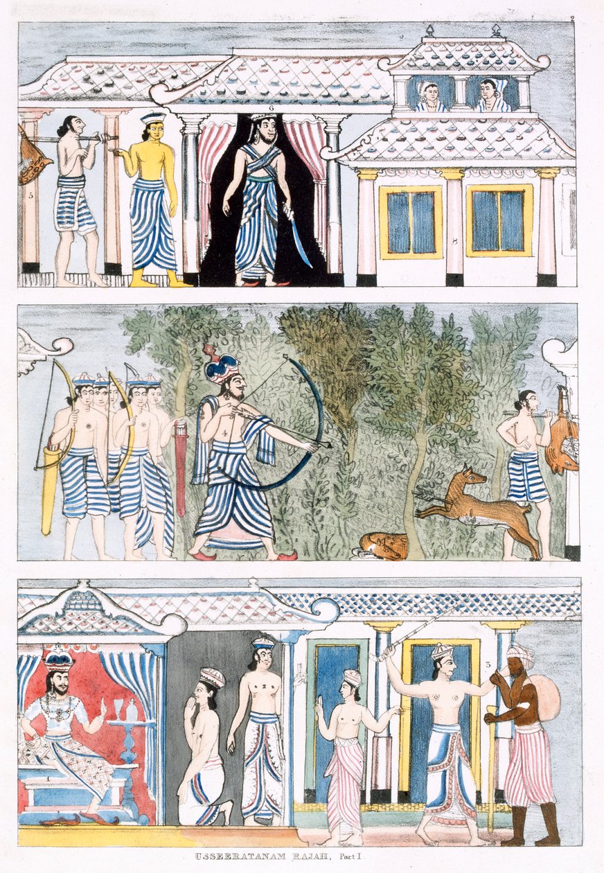 Usseeratanam Rajah, Part I, from The History and Doctrine of Buddhism by Edward Upham, 1829 by English School