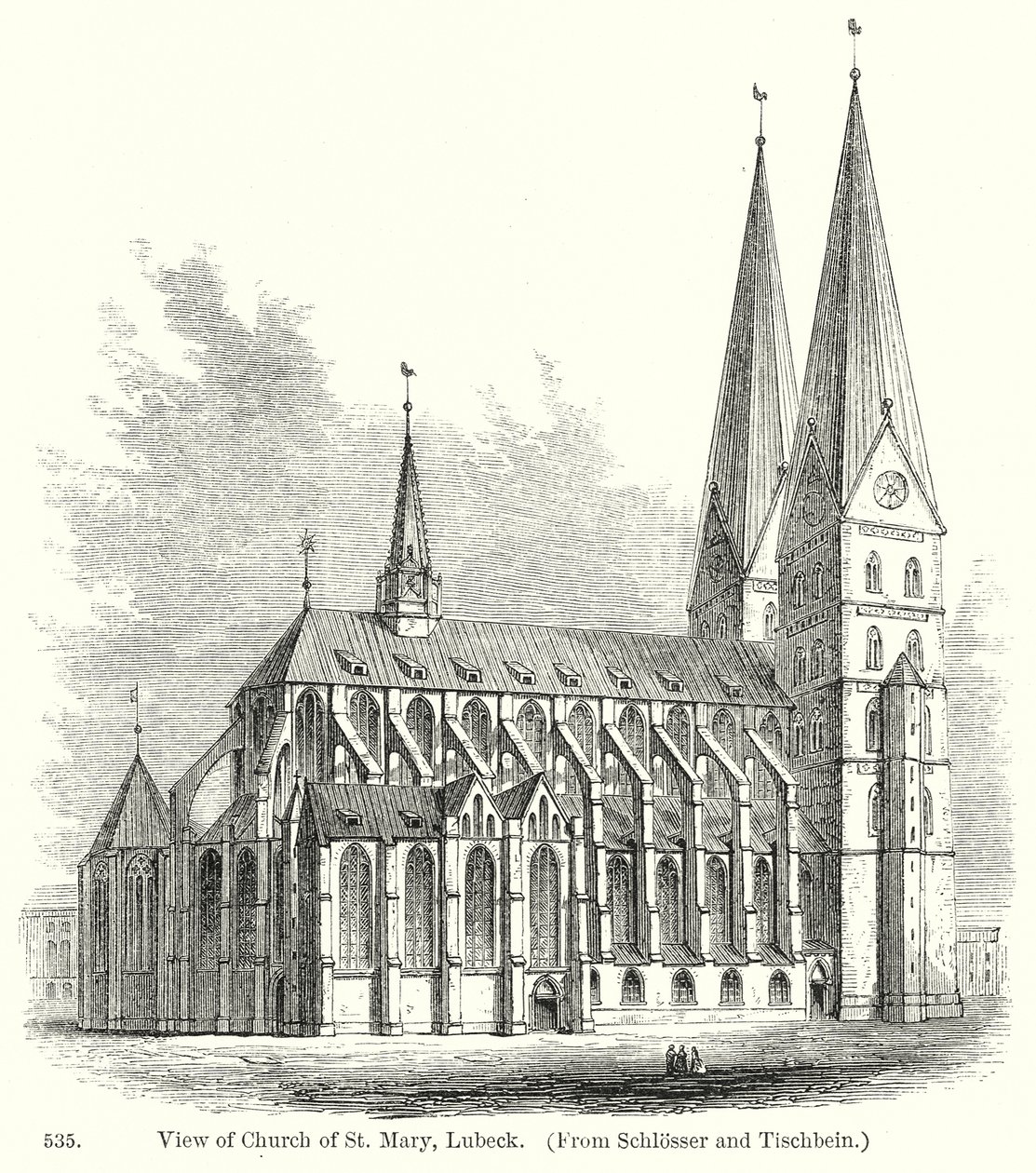 View of Church of St Mary, Lubeck by English School