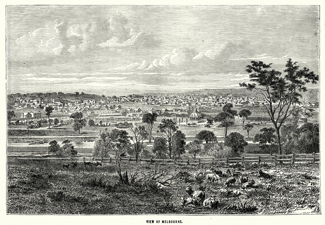 View of Melbourne by English School