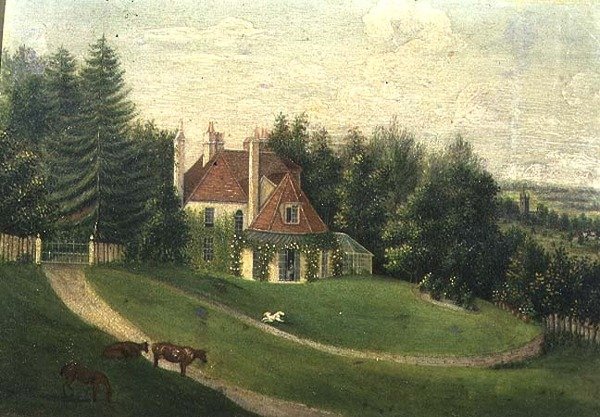 View of a House and a Garden by English School