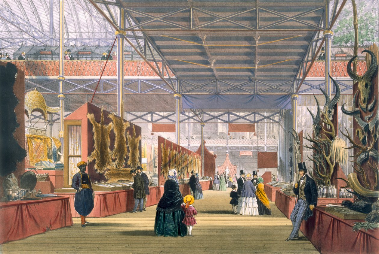 View of the India section of the Great Exhibition of 1851, from Dickinson