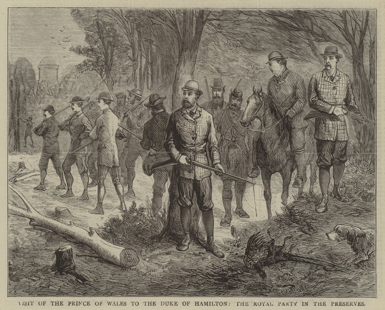 Visit of the Prince of Wales to the Duke of Hamilton, the Royal Party in the Preserves by English School