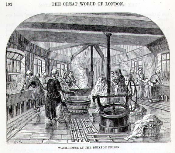Wash-House at the Brixton Prison, from 