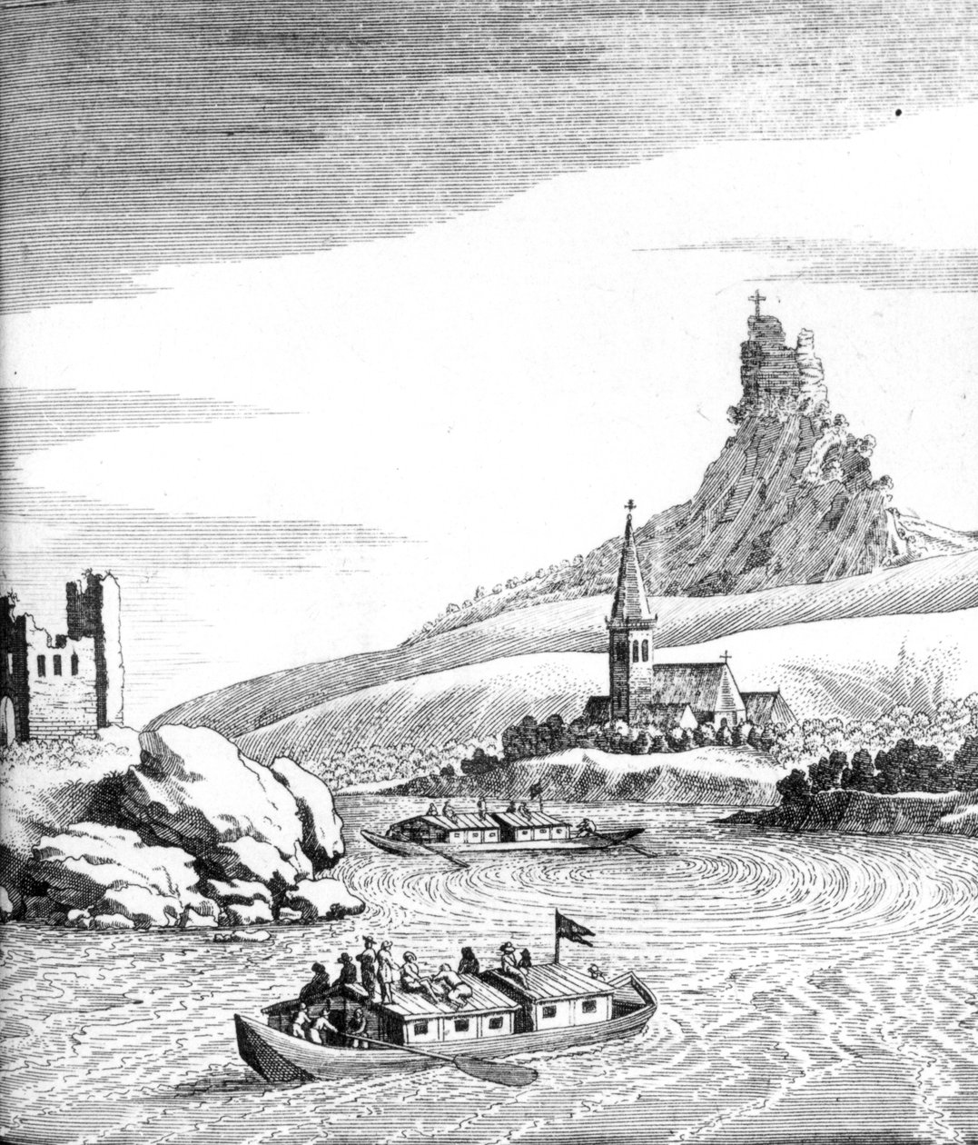 Whirlpool in the Danube, from An Account of Several Travels by Edward Browne, published 1677 by English School