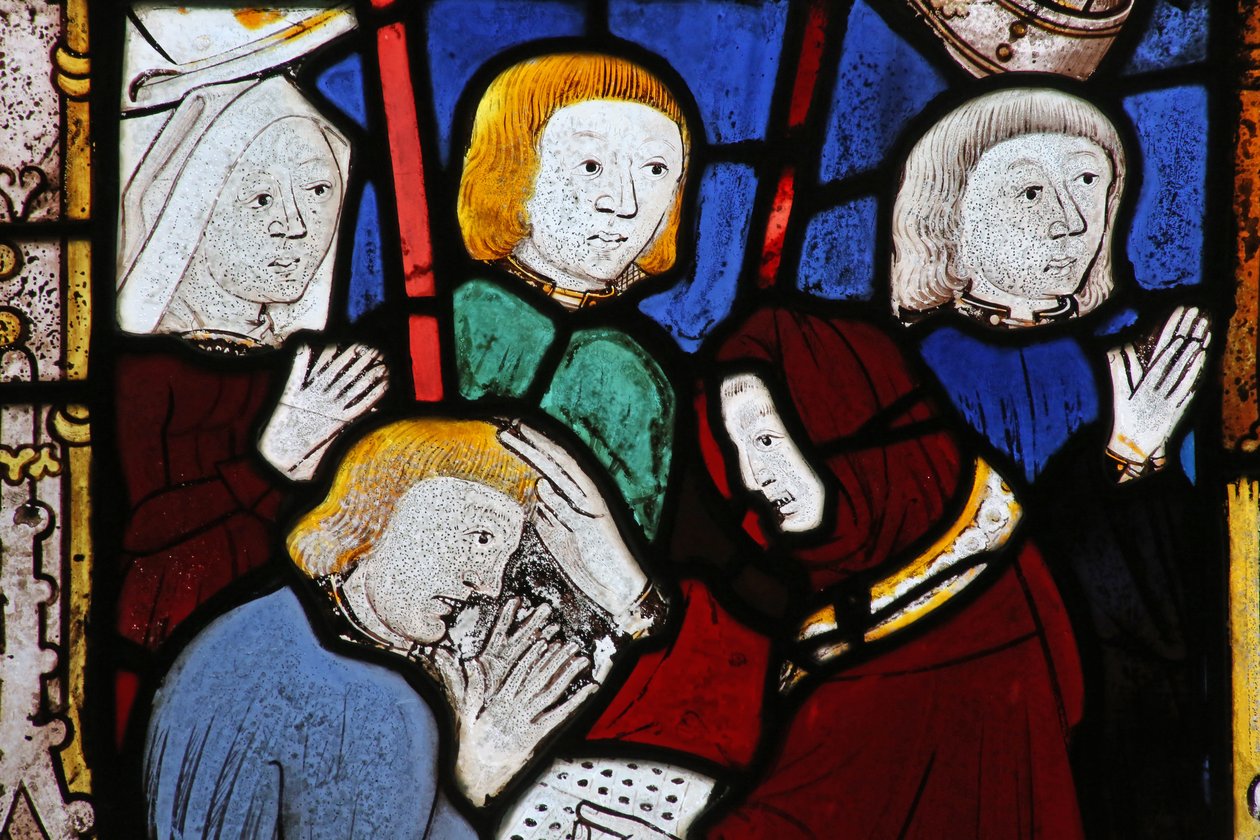 Window depicting the Seven Sacraments: Penitence by English School