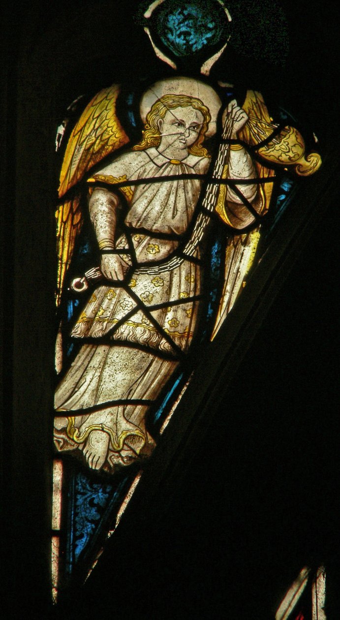 Window depicting an angel with a censer by English School