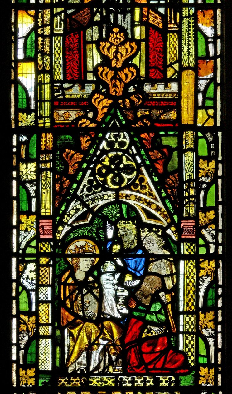 Window N2 depicting the Adoration of the Magi by English School
