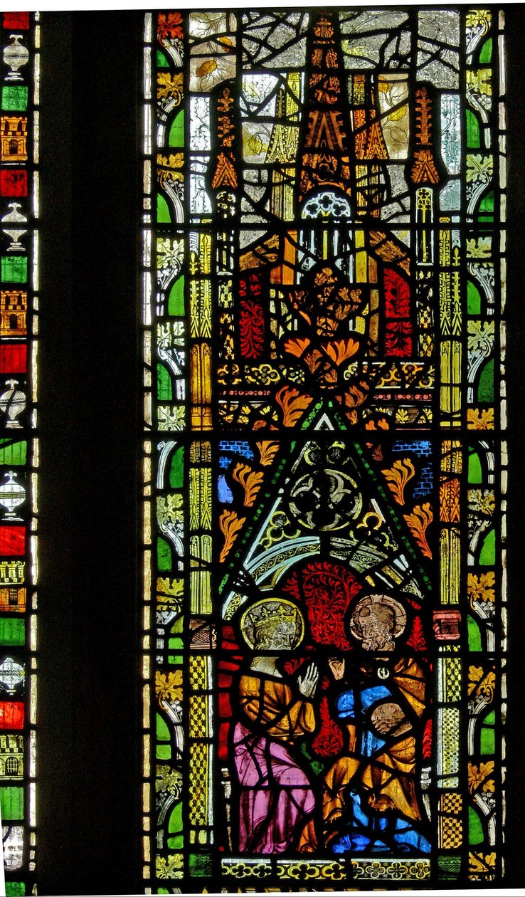 Window N2 depicting the Coronation of the Virgin by English School