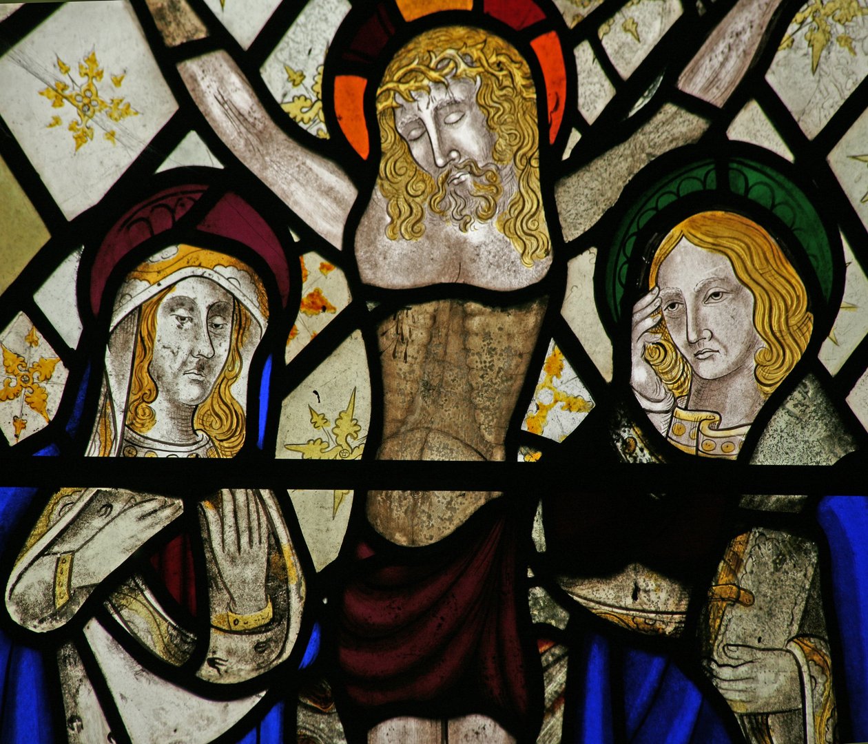 Window depicting the Crucifixion by English School