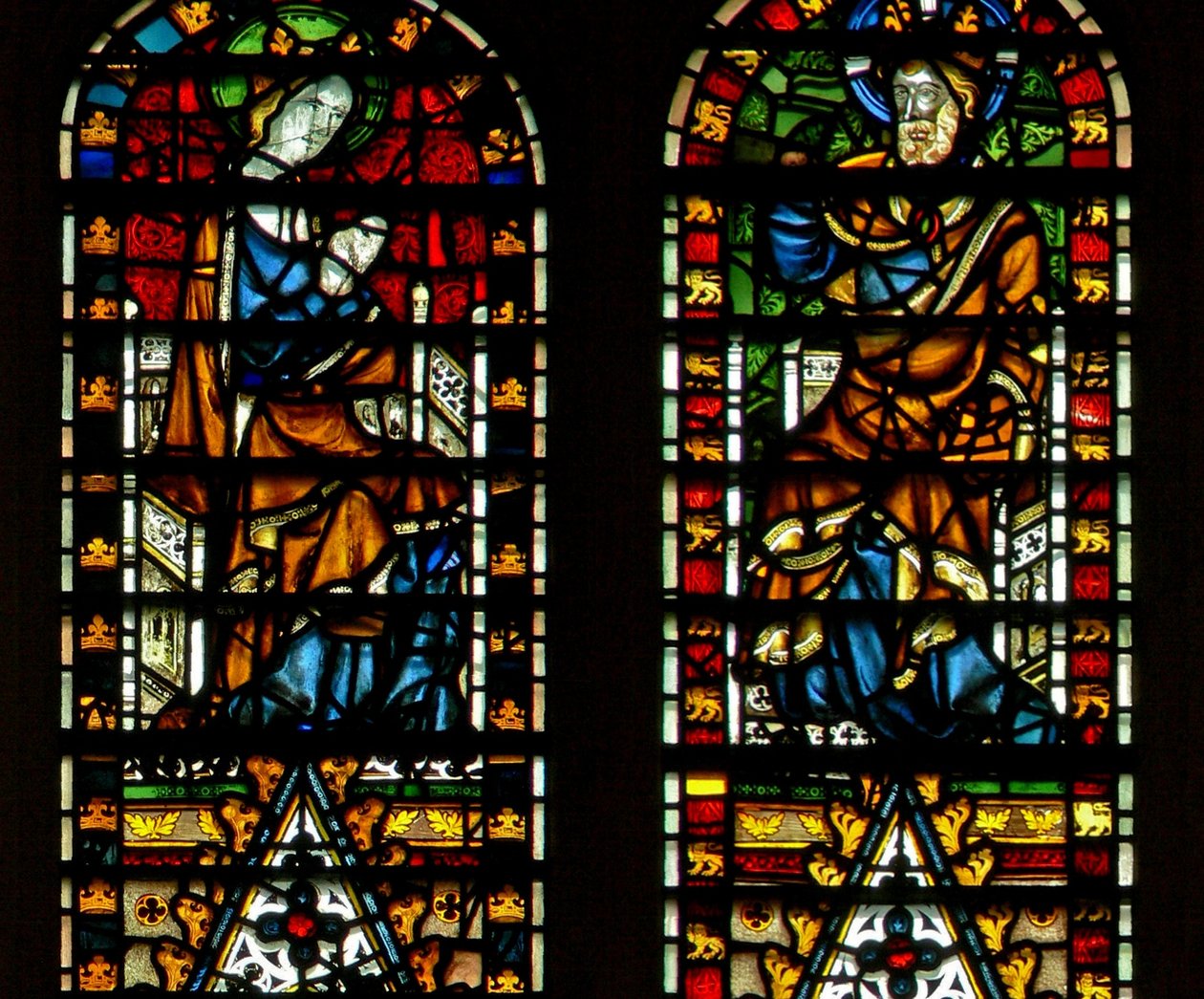 Window Ww depicting the Coronation of the Virgin by English School